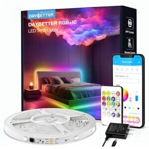 LED Strip Lights Smart IC Color Changing Music Sync Bedroom Home Decor 16 Foot